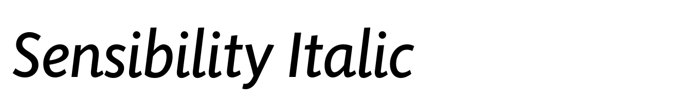 Sensibility Italic
